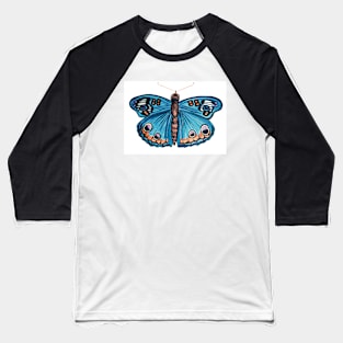 Blue Moth Baseball T-Shirt